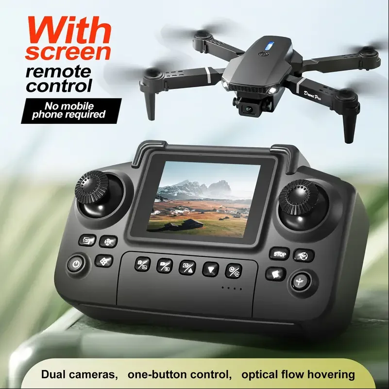 Jjrc Drone X12 - 2025 E88 ドローン HD デュアルカメラ、画面操作でスマホ不要、ワンキー離陸/帰還、Wi-Fiアプリ、USB充電、耐衝撃性