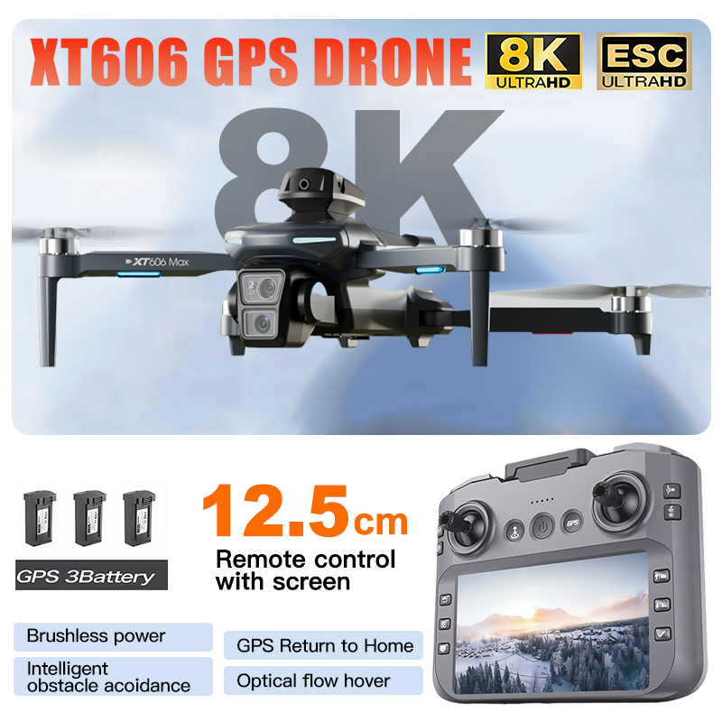 Jjrc Drone X12 - XT606 MAX 3 バッテリー ドローン 4K