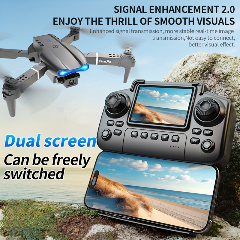 E99 PRO MAX：デュアルHDカメラ、画面付きリモコン - Drone Controller Screen のレビューと価格