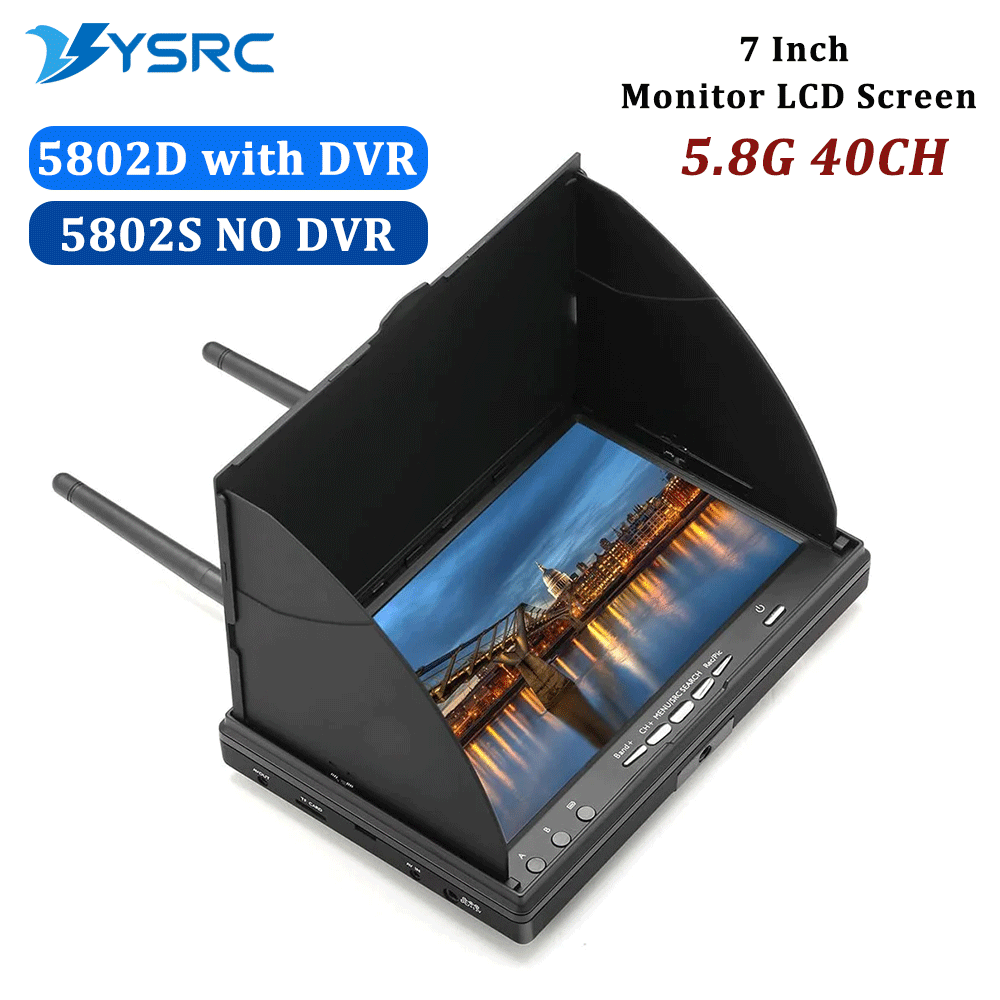 5.8G FPV DVR LS5802D、7インチモニター、 - Drone Controller Screen のレビューと価格